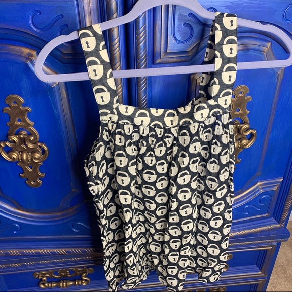 Zara Tops - Zara Basic Collection Tank Top Lock Pattern Sz MED